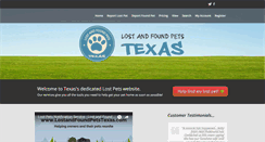 Desktop Screenshot of lostandfoundpetstexas.com