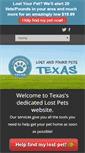 Mobile Screenshot of lostandfoundpetstexas.com